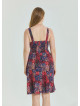 V Neck Robe Red Plus Size Dress 4588